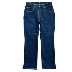 Fubu Jeans Womens 9/10 Blue Stretch Denim Bootcut Embroidered Pocket Casual